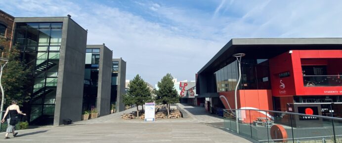 Picture of Lincoln Arts Centre taken from the bridge you cross when on the way to the venue.