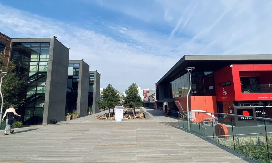 Picture of Lincoln Arts Centre taken from the bridge you cross when on the way to the venue.