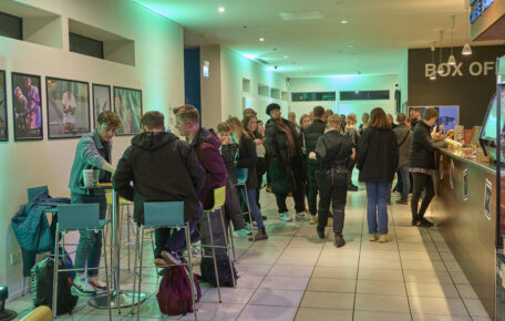 Patrons within the cafe